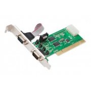 Placa Serial 2 Canais DB9 RS232 PCI 32 Bits Slot Low 