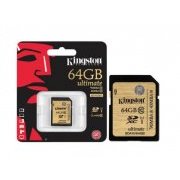 Kingston Cartão de Memória SDHC 64GB Ultimate 90MB/s R 45MB/s W HD Video Classe 10