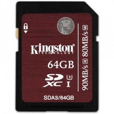 SDA3/64GB Cartão de Memória Kingston 64GB SDXC