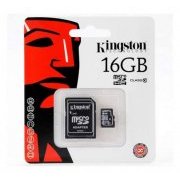 Cartão MicroSDHC 16GB Kingston Classe 10, Velocidade de gravação 10MB/s min