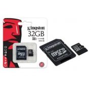 Kingston Cartao MicroSDHC 32GB Classe 10 Acompanha Adaptador SD