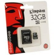 Cartão Kingston MicroSD HC 32GB classe 4 Adaptador SD incluso