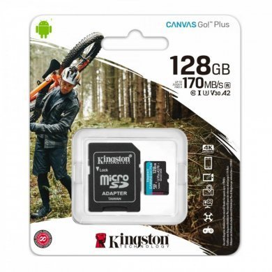 SDCG3128GB Kingston Cartão Micro SD Canvas Go! Plus 128GB