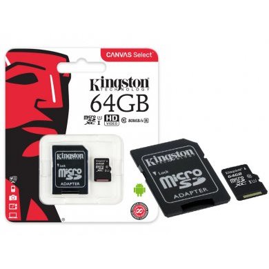 SDCS/64GB Kingston Cartão de Memoria 64GB Micro SDXC 4K