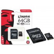 Kingston Cartão de Memoria 64GB Micro SDXC 4K 80R/10W