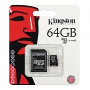 Cartão de Memória Kingston Micro 64GB SDXC Classe 10 com Adaptador
