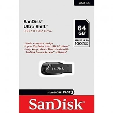 SANDISK PEN DRIVE 64GB ULTRA SHIFT USB 3.0