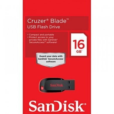 SanDisk Pen Drive 16GB Cruzer Blade USB 2.0