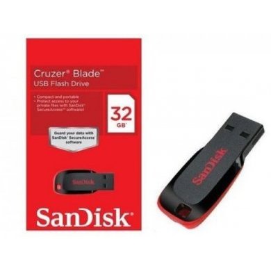 SanDisk Pen Drive 32GB Cruzer Blade USB 2.0