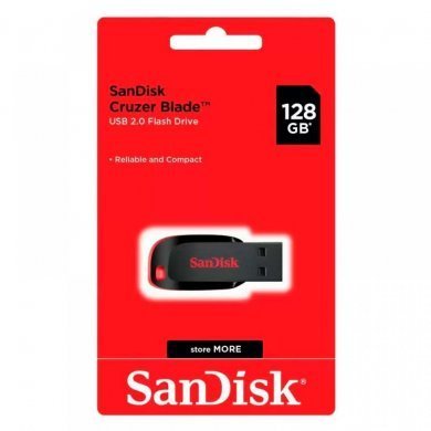 SDCZ50-128G-B35 SanDisk Pen Drive 128GB Cruzer Blade USB 2.0