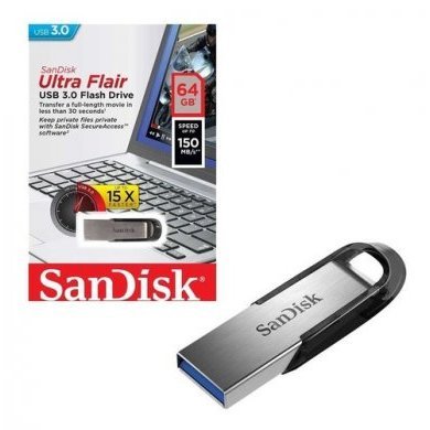 SDCZ73-064G-G46 Sandisk Pen Drive 64GB Ultra Flair USB 3.0