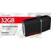 SanDisk Ultra Pendrive Dual USB 32GB 3.0 Transferênci
