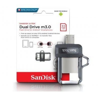 SDDD3-032G-G46 SanDisk Pen Drive 32GB Dual Drive USB m3.0