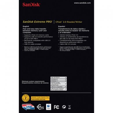 SDDR-299-A46 Sandisk Leitor Gravador Extreme PRO Cfast 2.0
