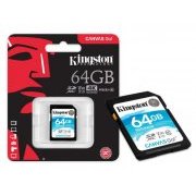 Kingston Cartão de Memoria 64GB SDXC 4K 90R/45W UHS-I