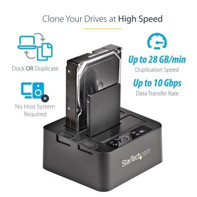 SDOCK2U313R Startech dockstation 2 baias HD/SSD SATA 3 USB-A/C 10Gbps