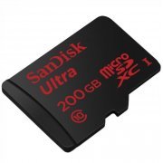 Sandisk Cartão de Memoria MicroSD 200GB 90Mbps Com adaptador Class 10