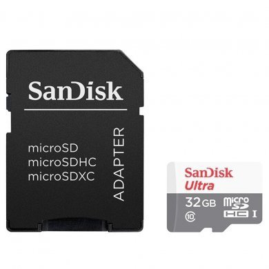 SDSQUNR-032G-GN3MA SanDisk cartão 32GB microSDHC UHS-I com adaptador