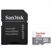 Foto de SDSQUNR-032G-GN3MA SanDisk cartão 32GB microSDHC UHS-I com adaptador Ultra classe 10