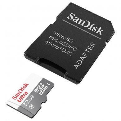 SanDisk cartão 32GB microSDHC UHS-I com adaptador