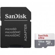 Foto de SDSQUNR-128G-GN3MA Sandisk Cartão de Memória Micro SD 128GB UHS-I com Adaptador 100MB/s Classe 10