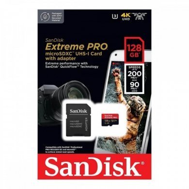 SDSQXCD-128G-GN6MA Sandisk cartão de memória 128GB Extreme PRO 200MB/s