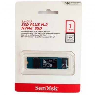 SDSSDA3N-1T00-G26 Sandisk SSD 1TB M.2 Plus NVMe 2280 PCIe Gen3x4