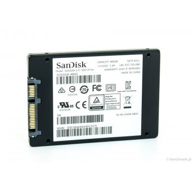 Sandisk SSD 480GB SATA3 6Gbs 2.5 Pol