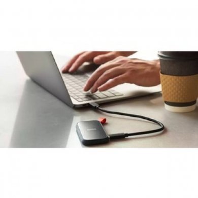 SDSSDE30-1T00-G25 Sandisk SSD Externo 1TB USB Grafite Leitura 520MBps