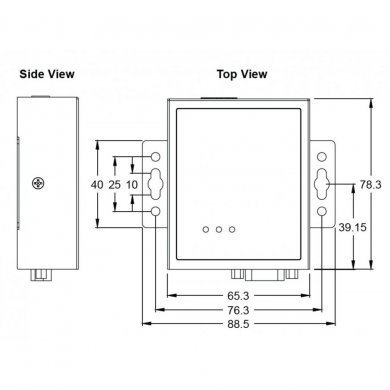 SE5201 Atop Serial Device Server DB9M