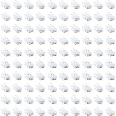 SEJ-P17-02 Pacote com 100 unidades conector RJ45 CAT6 8 Vias