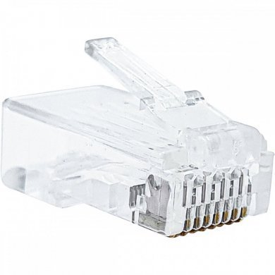 Pacote com 100 unidades conector RJ45 CAT6 8 Vias