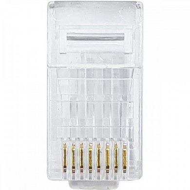 Pacote com 100 unidades conector RJ45 CAT6 8 Vias