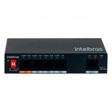 SF500-HI-POE Intelbras Switch SF500 5 Portas Fast 4 Portas POE+