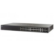 Switch Cisco Small Business 500 Series 28 Portas, 24 X 10/100/100, 2 X Mini-Gbic/RJ45, 2 X SFP 5Gbe para Empil