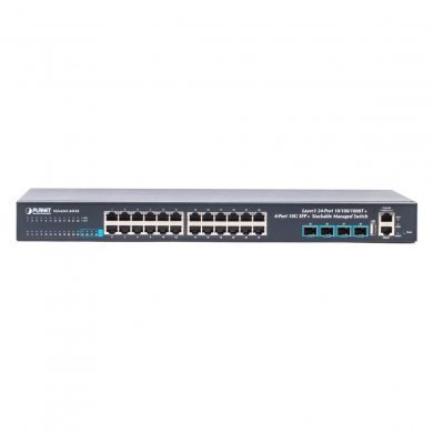 SGS-6341-24T4X Planet switch gerenciável 24x RJ45 1Gb 4x SFP+ 10G Layer 3