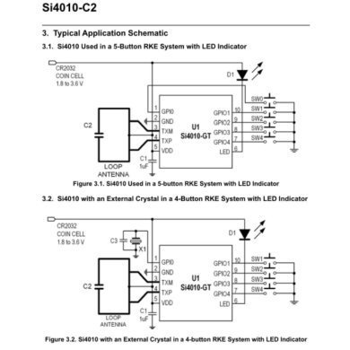 SI4011-C100EGTR Ci SI4011-C2-GT Transmissor de RF SoC System-on-Chip