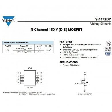 Kit 10x Mosfet 4472 N-Channel 150V 7.7A