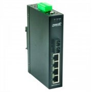 TRANSITION NETWORKS Switch Industrial 4x 10/100BASE-TX RJ45 para 1x 100BASE-FX 1300nm single-mode SC 20 km