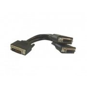 Cabo DVI-D Macho x 2 DVI-D Femea Seccon 20cm de comprimento
