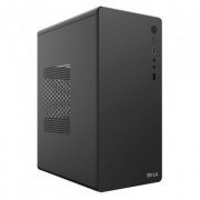 Skul gabinete corporativo VK04 com fonte 200W ATX preto frontal 2x USB 2.0, entrada fone e microfone