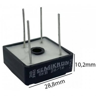 SKB26/16 Kit 3x Ponte retificadora 1600V 14A SEMIKRON