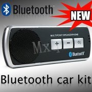 Sun Visor Bluetooth Multipoint Handsfree Car Kit Speaker for Cellphone iPhone 4