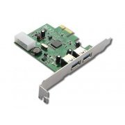 Placa PCI-E 2x USB 3.0 Plug & Play, Supports 5Gbps Super Speed USB 3.0 x 2 Ports