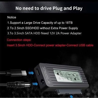 SL-U25-L Leitor de dados S.M.A.R.T para HDD/SSD display LCD