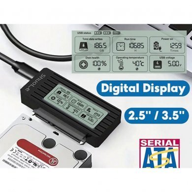 SL-U25-L Leitor de dados S.M.A.R.T para HDD/SSD display LCD