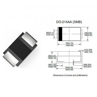 SM6T27A Kit 10 TVS Diodo Supressor ESD 600W 27V DO-214AA-2