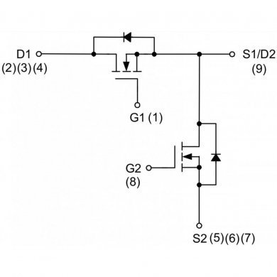 Mosfet SM7321 duplo NCH 30V 54A 80A QFN8 SMD