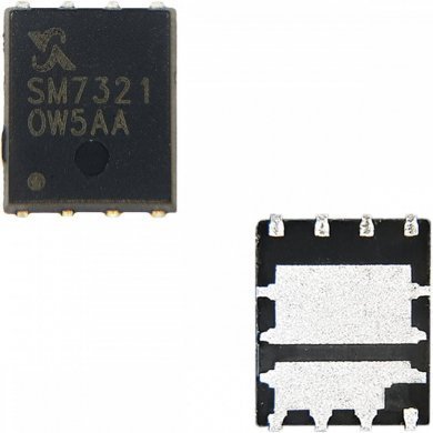 SM7321ESKPC-TRG Mosfet SM7321 duplo NCH 30V 54A 80A QFN8 SMD