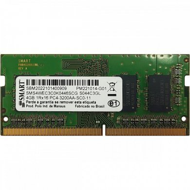 SMS4WEC3C0K0446SCG Smart memoria 4GB DDR4 3200MHz SODIMM 1.2V